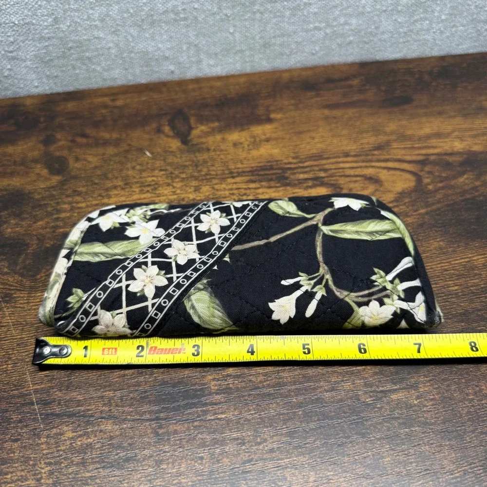 Vera Bradley Quilted Eyeglass Case Night and Day Black White Floral Padded Pouch